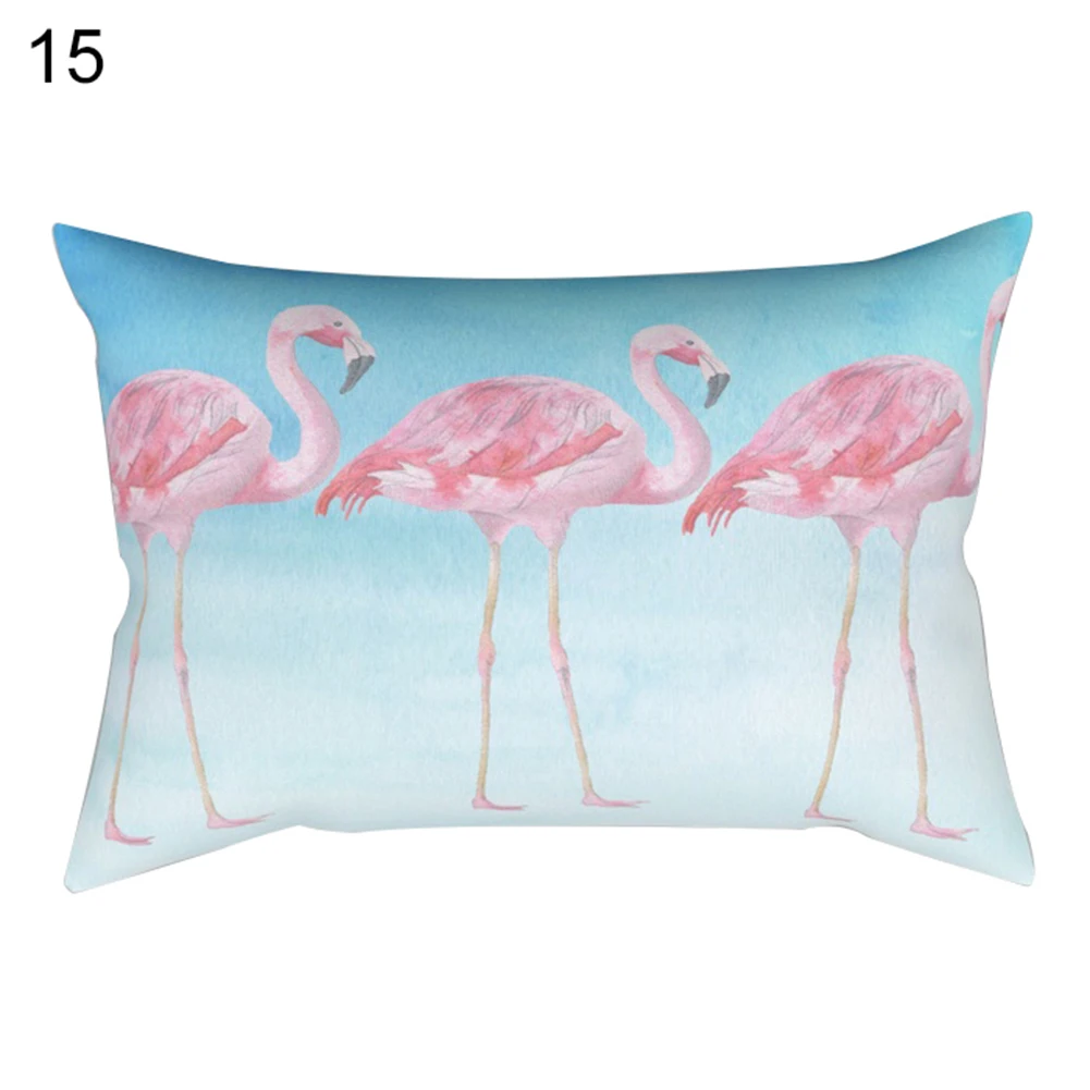 30x50 см подушка чехол Фламинго Дизайн Подушка Чехол для подушки с рисунком Фламинго лампы для домашнего интерьера украшения Чехлы наволочки - Цвет: 15