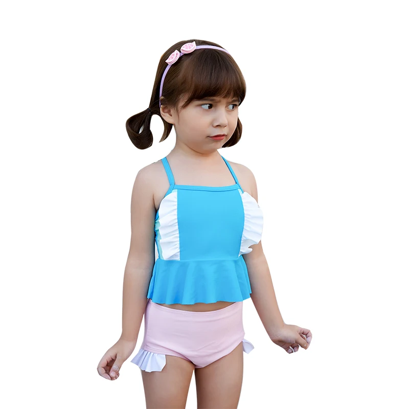 Купальный костюм для маленьких девочек, детский купальник-бикини, детский купальный костюм из двух предметов, красивый женский пляжный костюм