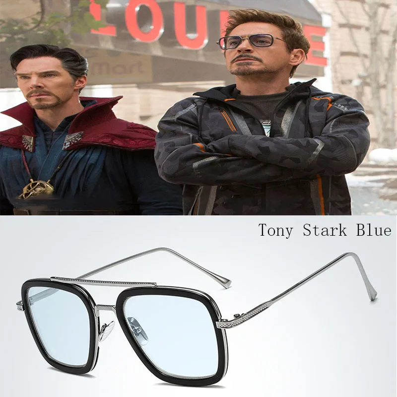 DPZ модные Мстители стиль полета Tony Stark Солнцезащитные очки Мужские Квадратные Солнцезащитные очки ditaeds лучи Oculos De Sol ретро