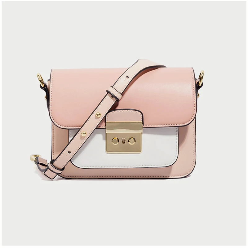 Винтажная модная Женская Ручная сумка, новая качественная квадратная сумка из искусственной кожи, роскошная женская сумка, большая Портативная сумка через плечо - Цвет: Pink