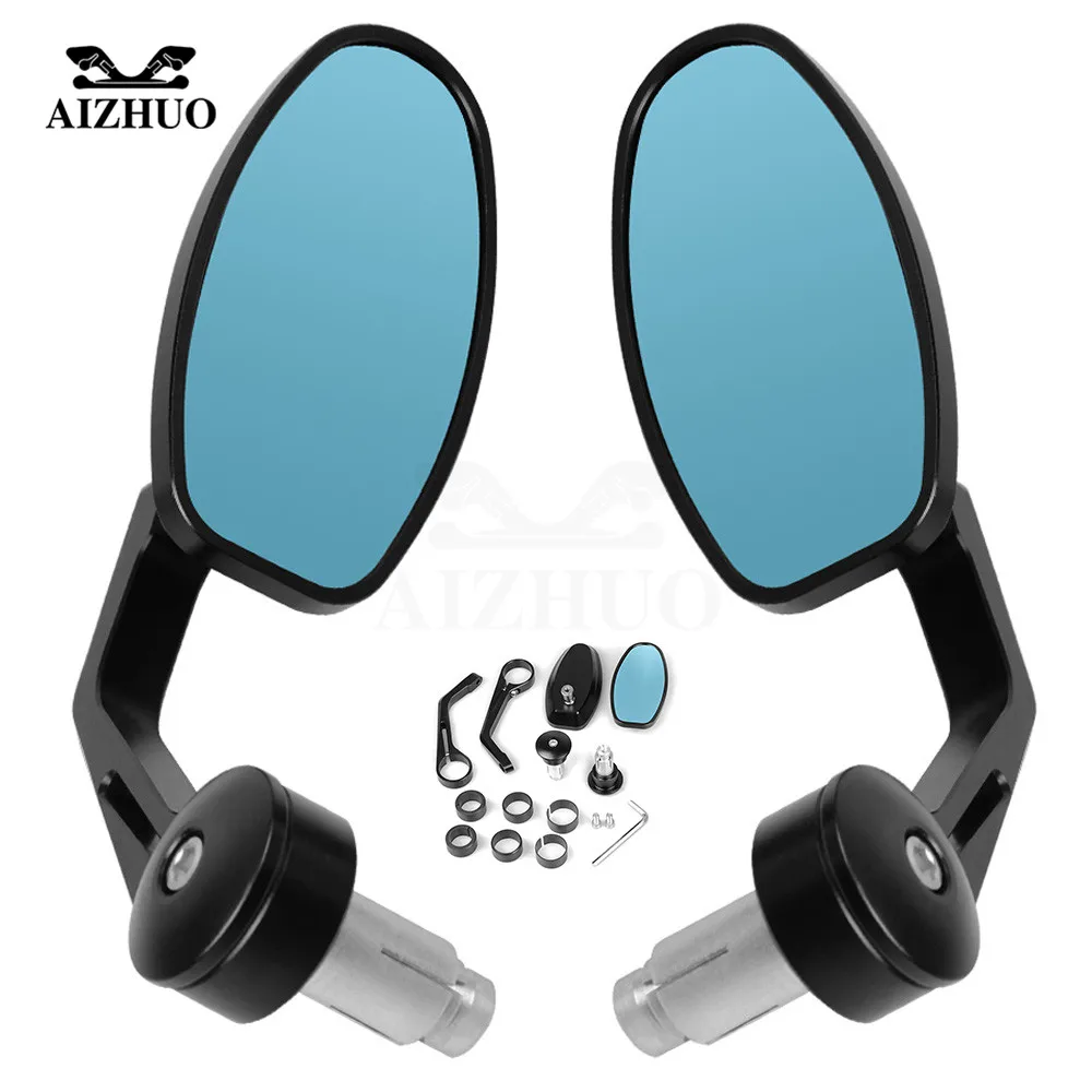 Universal 7/8" Motorcycle Rear View Mirrors Handle Bar End Mirror Cafe Racer FOR YAMAHA HONDA KAWASAKI SUZUKI DUCATI KTM BMW