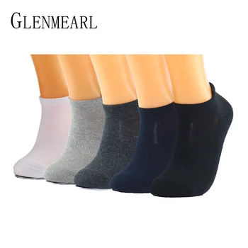 

Combed Cotton Men Socks New Fahion Non-slip Low Cut Soft Breathable Solid Color Summer Short Terry Sole Boat Ankle Socks For Men