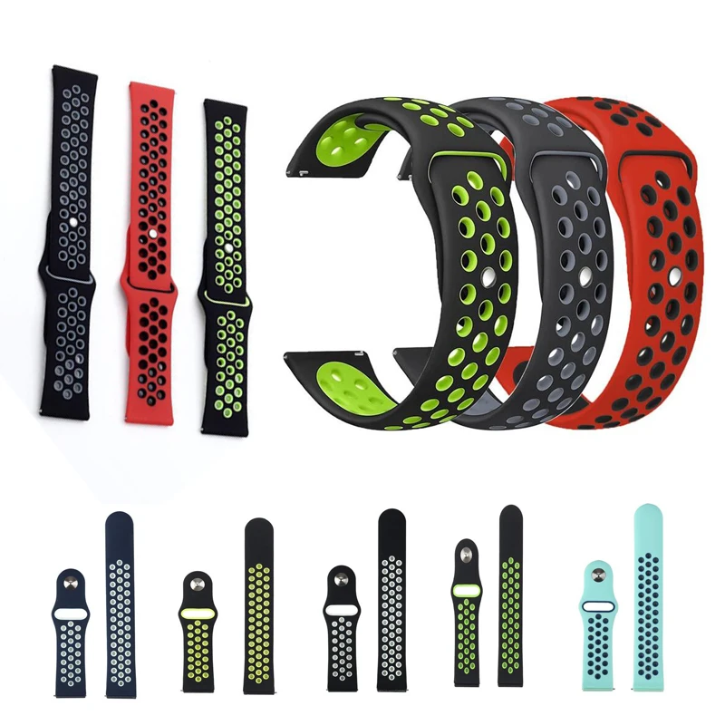 

Silicone Strap for samsung gear s3 s2 S4 gear Sport Band xiaomi huami amazfit 1/2 huawei 2 classic bip pace lite belt 22mm 20mm