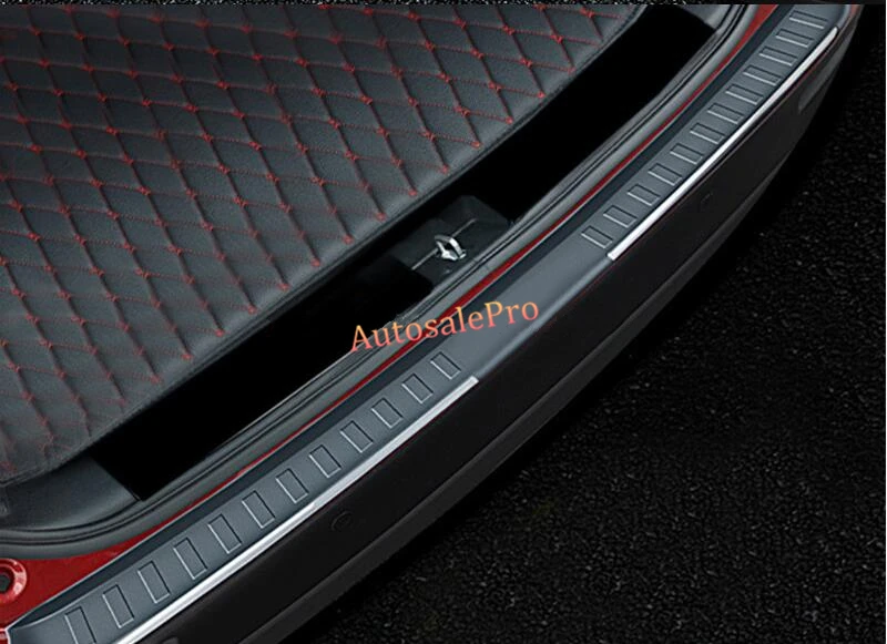 

For Suzuki Vitara Escudo suv 2015 2016 ABS Plastic chrome Outer Rear Trunk Bumper Guard Plate cover Trim 1pcs
