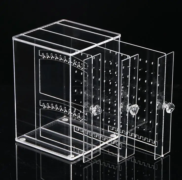 New Acrylic Jewelry Box Earring Holder And Jewelry Organizer Earring Organizer Stand Can Hold About 135 Pairs Various Earrings Jewelry Packaging