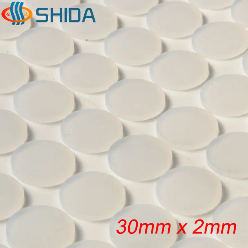 150pcs 30*2mm 3M Self Adhesive Soft White Silicone Rubber Feet Pads