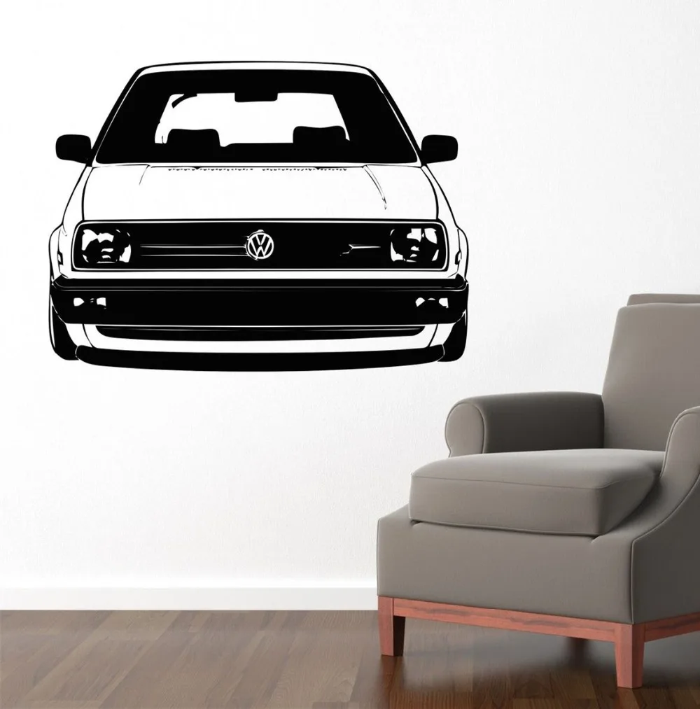 High Quality 58x80cm VW Golf Car Decal Bedroom Wall Sticker Art Home