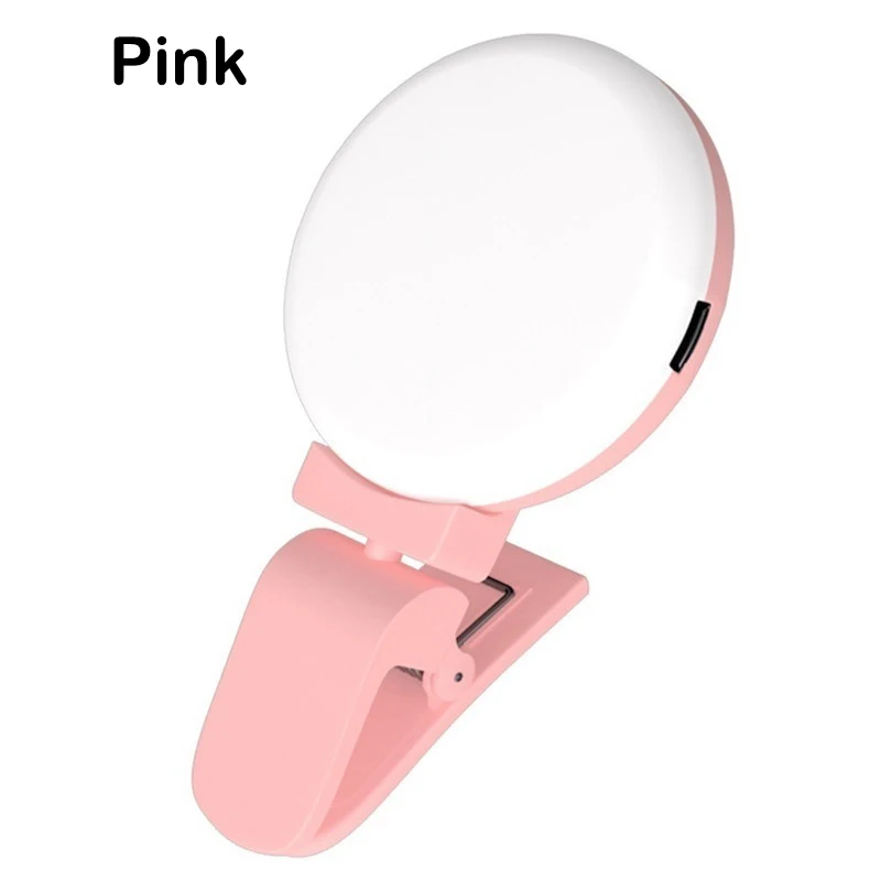Светодиодный светильник-вспышка с кольцевым объективом для samsung Galaxy A50 S10 S9 S8 Plus Note 9 8 фотография селфи Obiektyw Do Telefonu Luz светодиодный - Цвет: Pink