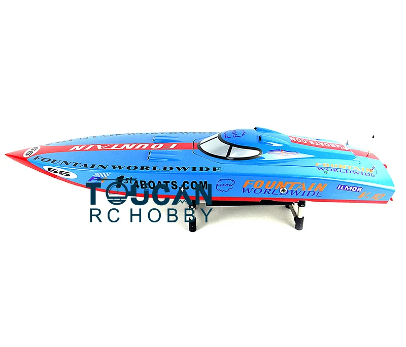 G26IP1 ARTR Gasoline 26CC-Clutch Engine RC Racing Boat Deep-V Shaft Rudder Blue TH02719 6