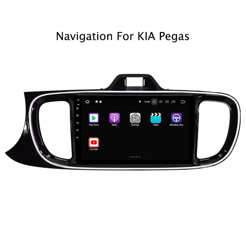 Cheap 9" 2G RAM 16G ROM Android 8.1 Car DVD Multimedia Player For Kia Pegas GPS Navigation Radio Stereo Audio 2