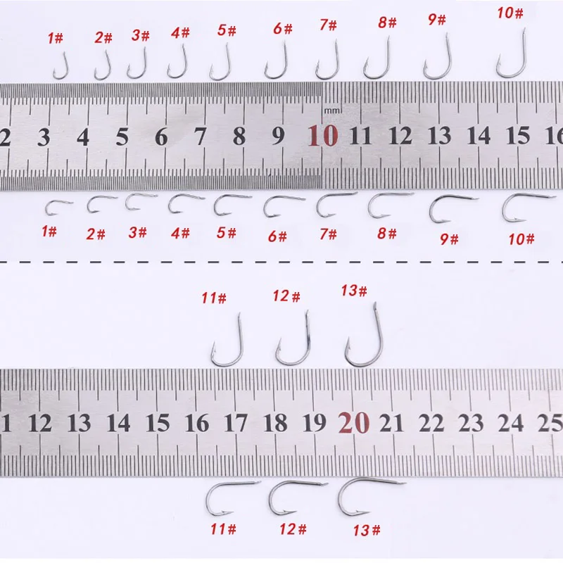 30 шт./лот, набор крючков для ловли карпа из высокоуглеродистой стали с изогнутой черной колючей поверхностью, 1-13# размер, сома, жесткие рыболовные крючки, крючок для завязывания мушек, снасти