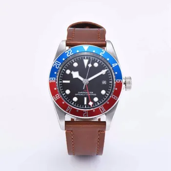 

Corgeut Mechanical men Watch sapphire GMT Men Automatic Military Sport calendar Swim Clock Leather Luxury top Brand Watch