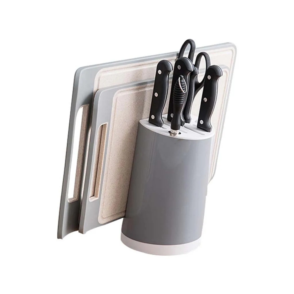 

Multifunction Kitchen Tool Storage Rack Knife Cutting Board Holder Seat Frame Cocina Containers Organizer