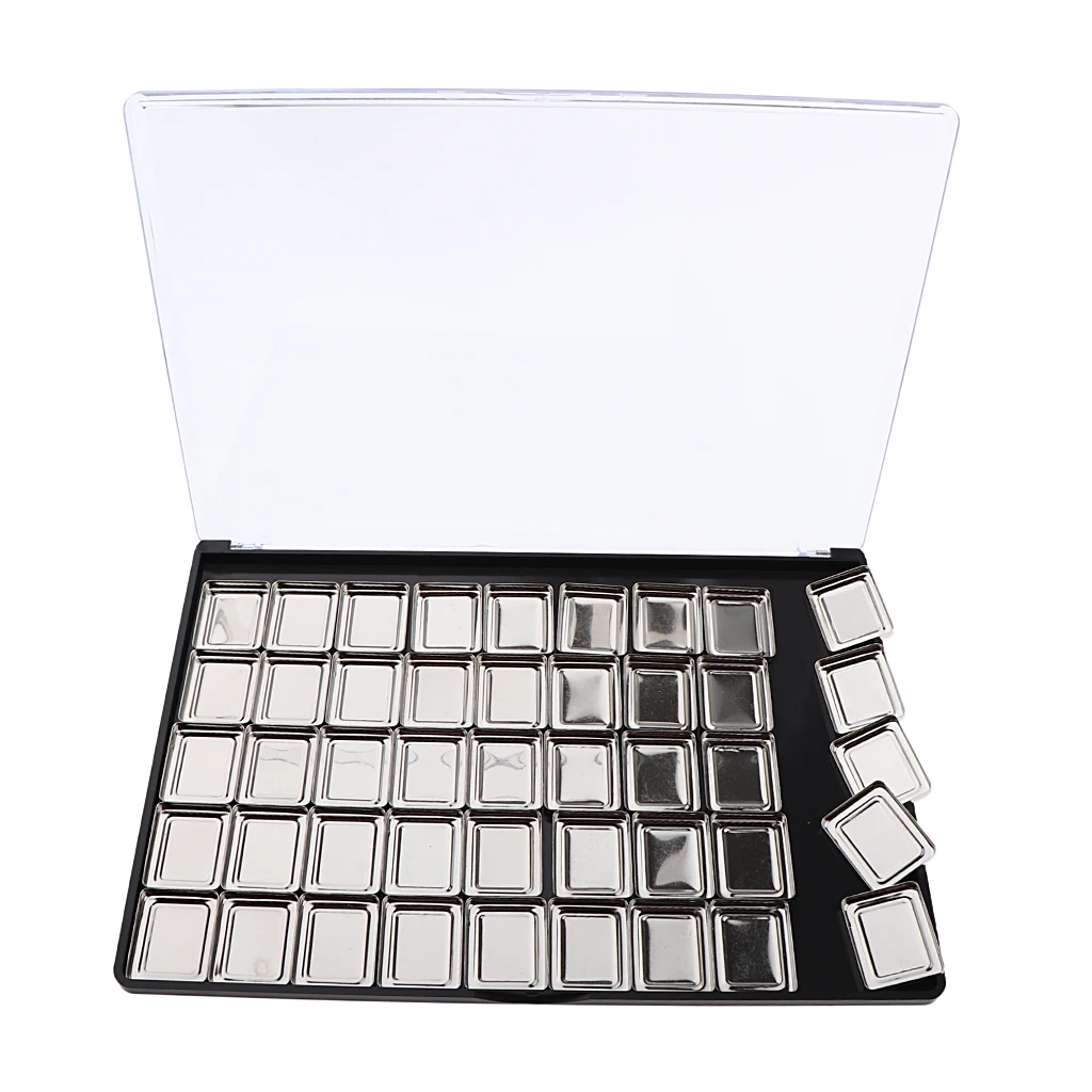 

58pcs Aluminum Pan and Large Empty Magnetic Makeup Palette Set for Depotting Eyeshadows,Highlighters,and Blusher