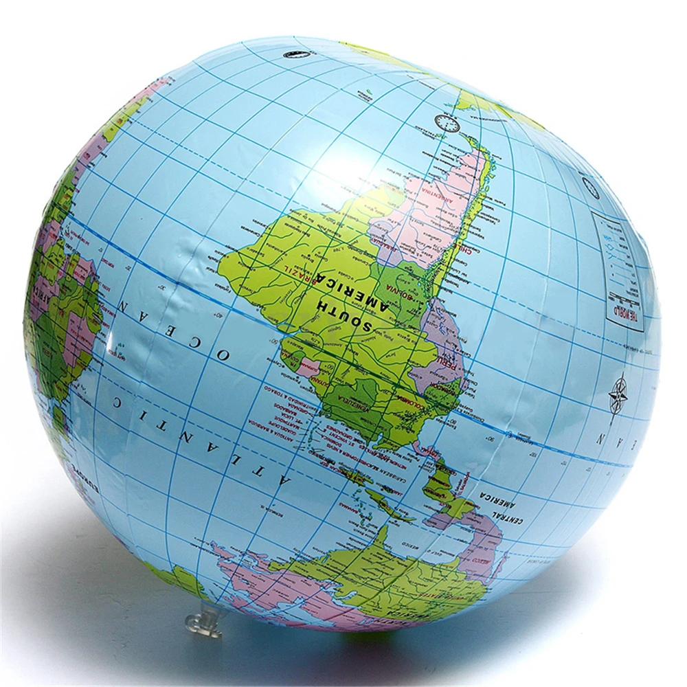 Надувной Глобус мир Земля Карта океана мяч география 30 см обучающий развивающий пляжный мяч Детская игрушка украшение дома и офиса