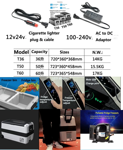 60l Alpicool Ac Dc 12v 24v Car Portable Camping Outdoor Picnic Travel Home Use Refrigerator Deep Cooler Box Mini Fridge Freezer Refrigerators Aliexpress