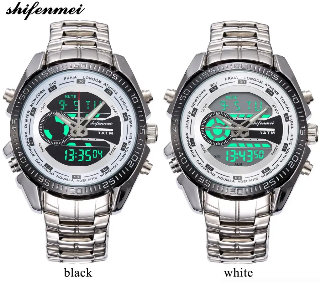 

shifenmei S1121 Sport Luxury Brand Men Watches Alloy Mechanical Business Men Wrist digital Quartz Watch male Clock Relogio