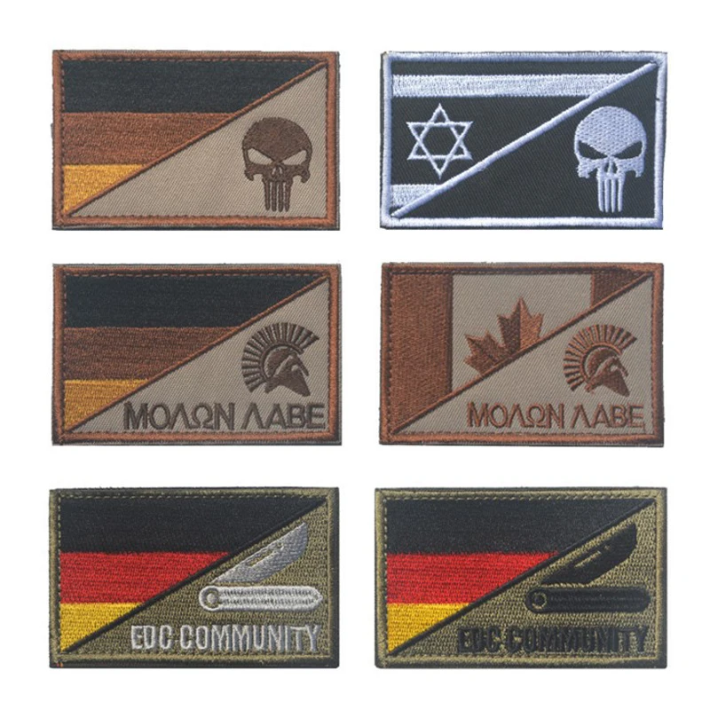 Embroidery patches for clothes 58cm flag of germany punisher patches Embroidery patches for clothes 58cm flag of germany punisher patches
