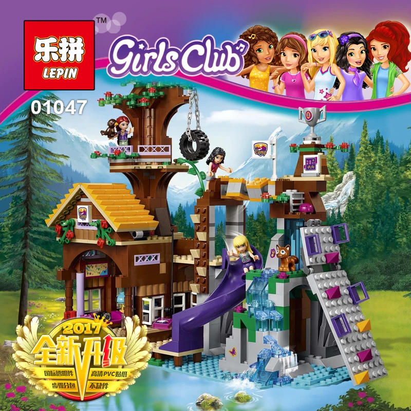 

Lepin 01047 Girls Friends Series The Adventure Camp Tree House Good Model Building Blocks Brick Compatible LegoINGlys 41122 Toys