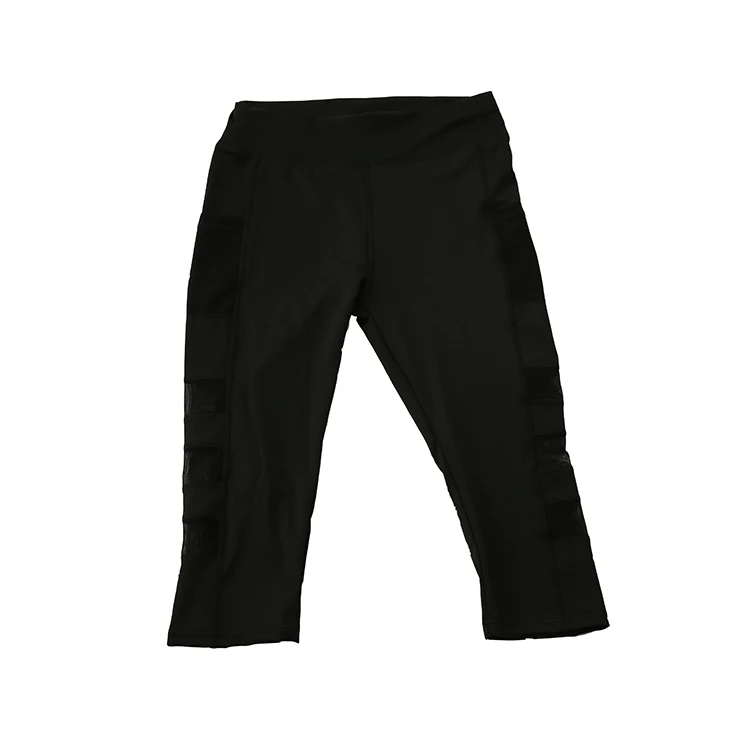 TCJULY новые сетчатые Леггинсы Капри с карманами и высокой посадкой узкие брюки для фитнеса брюки стрейч дышащие черные туфли Фитнес леггинсы