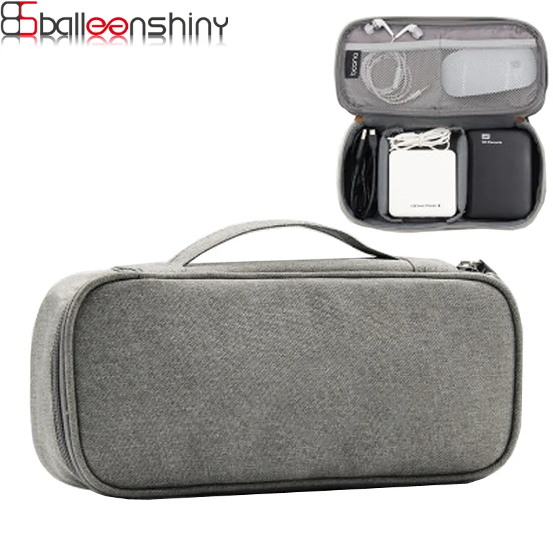 

BalleenShiny Laptop Power Mouse Line Storage Bag Digital Accessories Charger USB Data Cable Earphone Wire pen HDD Organizer