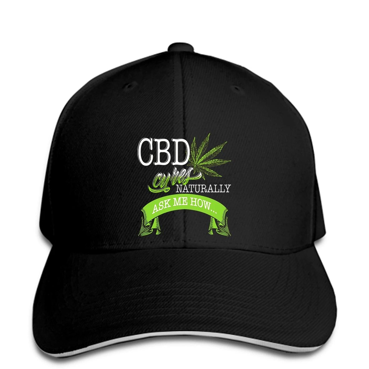 

Baseball cap CBD Cures Ask Me How Coffee Hemp Heals Cannabidiol Oil