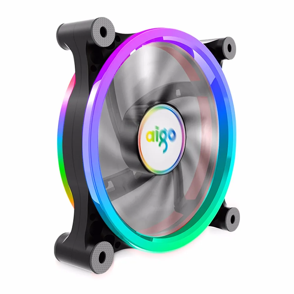 Aigo Z6 1 упак. Кулер для процессора 120 мм LED RGB 12в Аврора Вентилятор компьютера ПК