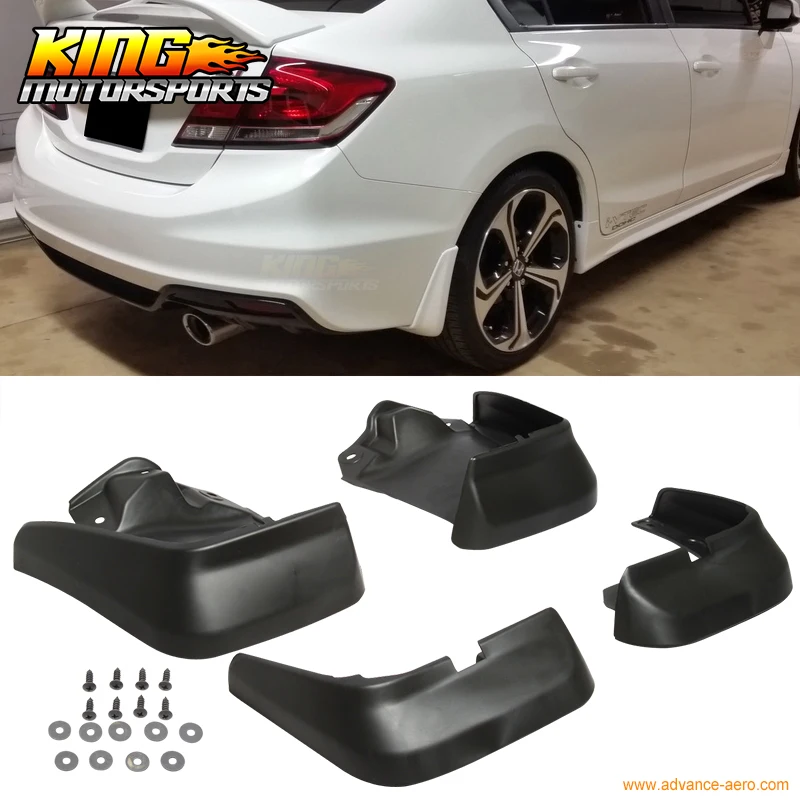 Fits 2012 2014 Honda Civic Sedan 4DR OE Style Splash Guard Mud Flap
