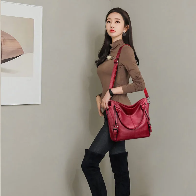 2018 Luxury Handbags Women Bag Designer High quality Leather Shoulder Bag Women Big Tote Casual Female Shoulder Messenger Bags