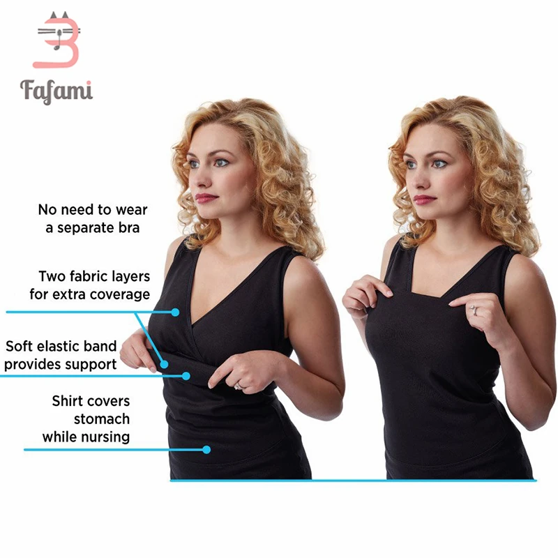 Breastfeeding Clothes Maternity Multifunctional Kangaroo Tank Top Dad T shirt Nursing lactation Feed Clothes For Pregnant Women