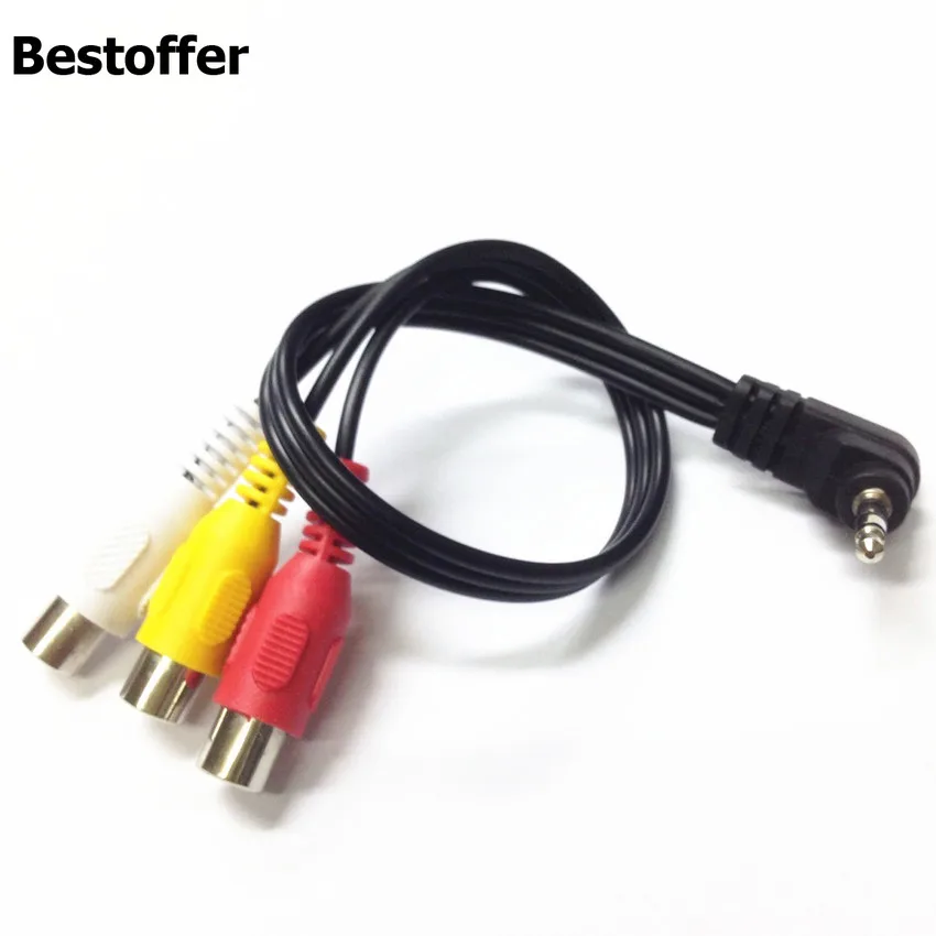 Оптовая продажа 100 шт./лот 3 5 мм мини AV штекер 3RCA гнездо M/F аудио видео кабель