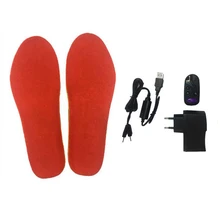 Нагревательные стельки; Зимняя Толстая стелька из плюша с беспроводным пультом дистанционного управления; цвет черный, красный; пена с эффектом памяти; аксессуары для обуви