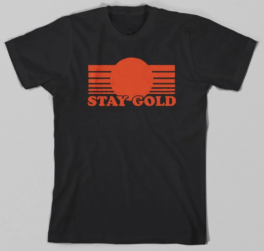 Футболка хлопковая в стиле Харадзюку с надписью Stay Gold|Футболки| |