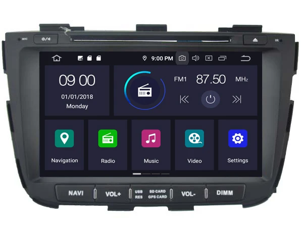 Best Quad-Core Android 9.0 CAR DVD Player For KIA Sorento (2013) car multimedia AUTO support DVR WIFI DAB OBD 3