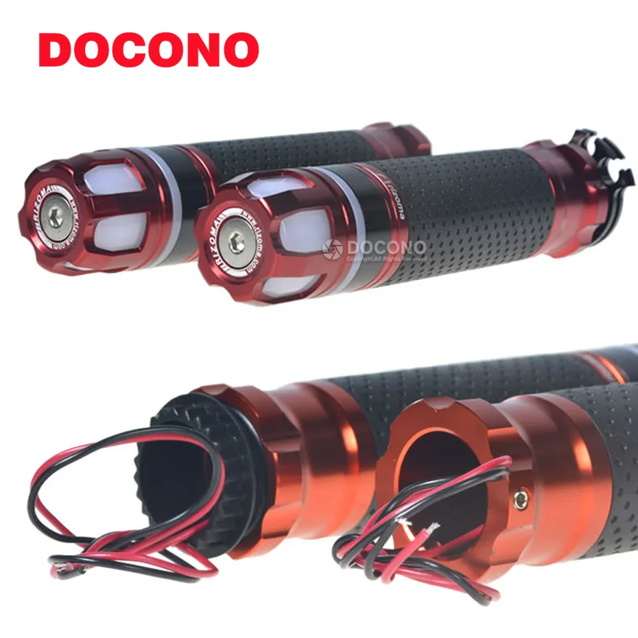 Ручки для мотоцикла с подсветкой 7/8 дюйма 22 мм YAMAHA ybr 125g sr400 fz07 SUZUKI gsf 600s sv 650 gsr 600 и т.