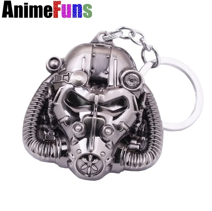 10pcs/set FALLOUT 4 Metal Radiation Mask Tritium Keychains Keyring Key Holder Porte Clef Cle Sleutelhanger For Best Friends Gift | Украшения