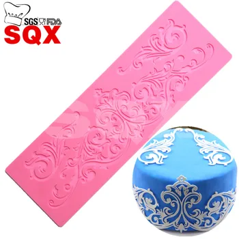 

DIY Flowers and Leaves Gum Paste Instant Lace Silicone Mold Sugarcraft Fondant Cake Decorating Baking Tools LS90