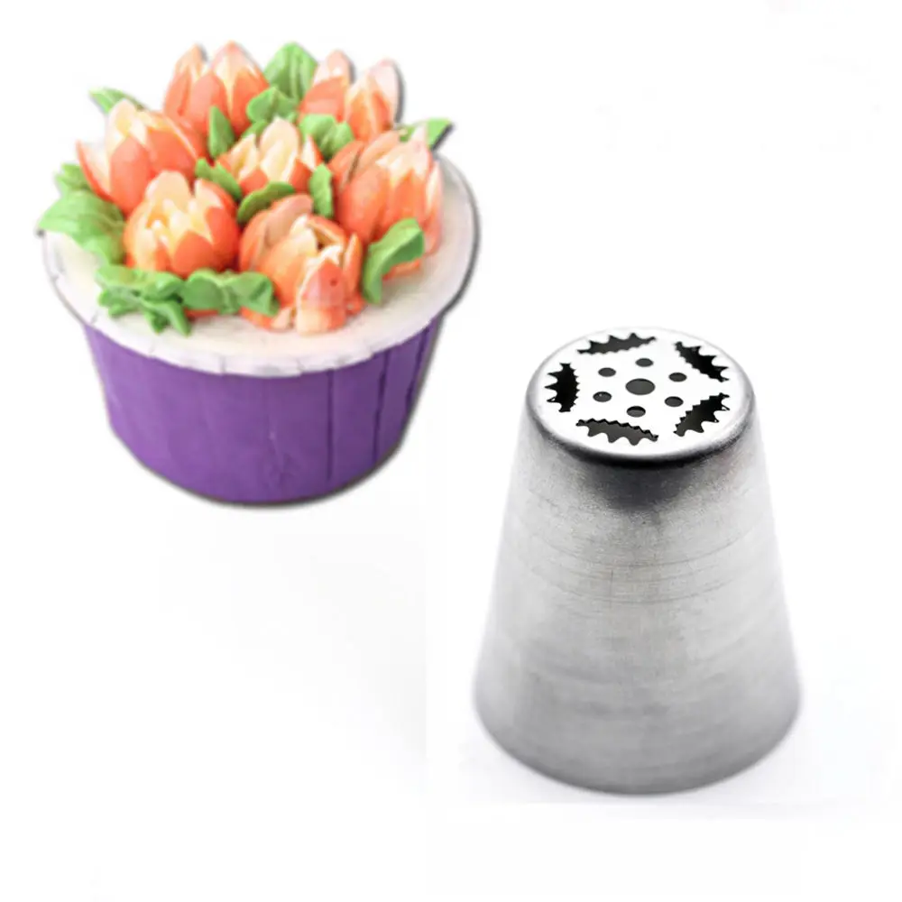 

1pc Russian Tulip Flower Icing Piping Nozzles Tip Cake Decorating For Chocolate Cookie Pastry Sugar Craft Fondant Baking Tools