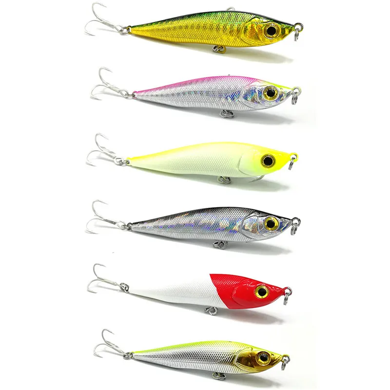 

Hot Russian Winter Fishing Lure 65mm 10g/15g/22g Floating And Sinking Pencil WobblersHard Bait Long Casting For Fishing