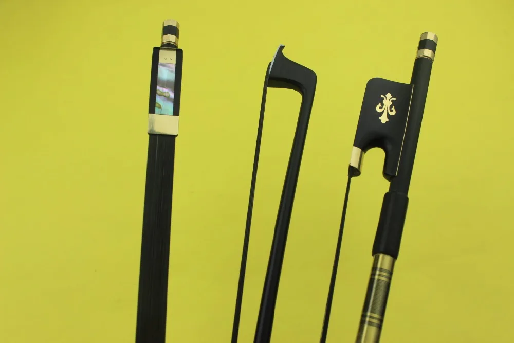 

Hot sale PRO high quality black Carbon fiber viola bow black horse hair free shipping