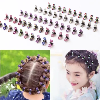 

12PCS Diamond Hair Clips Plum Five Flower Hair Claws Babys Girls Hairpin Clip for Women Hair Styling Tools Accessories
