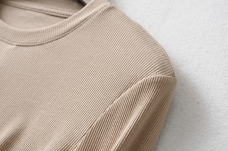 BRADELY MICHELLE 2019 Women Summer Soft Sexy Slim Knitted Cotton Crop Tops Super Long-sleeve Basic O-neck t-shirt female