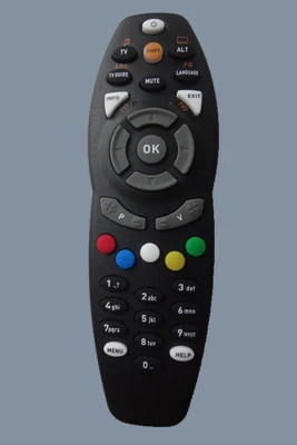 DStv wide silver TV universal remote control South Africa digital TV set-top box remote control. universal tv remote keychain