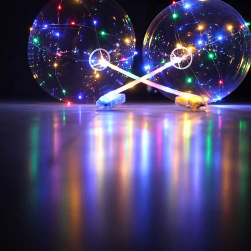 

18 Inch Luminous Led Balloon 3M LED Air Balloon String Lights Round Bubble Helium Balloons Kids Toy Holiday Party Decoration