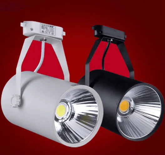 

Free Shipping COB LED rail light 30W LED rail spot light ceiling LED rail spotlight 30W rail LED spot lamp 85~265V/AC