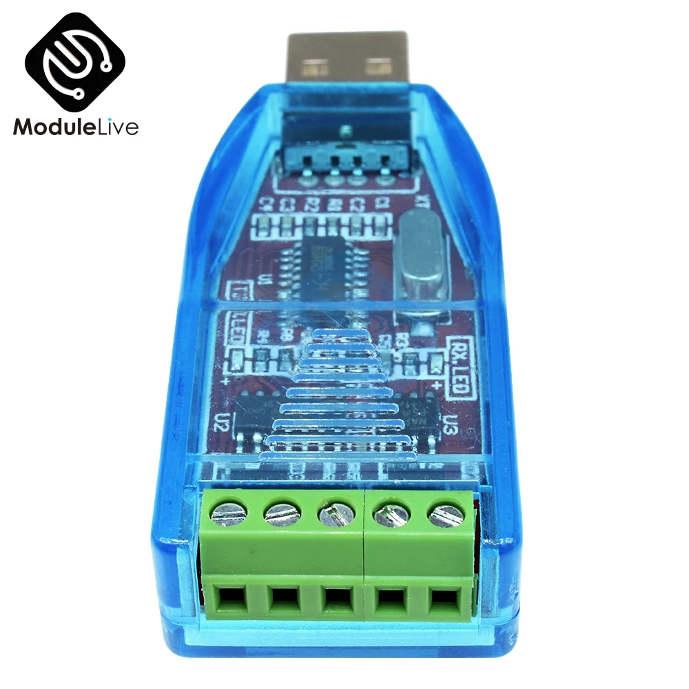 Wholesale Industrial USB To RS485 RS422 Converter Upgrade Protection RS485 Converter V2.0 Standard RS-485 A Connector Module