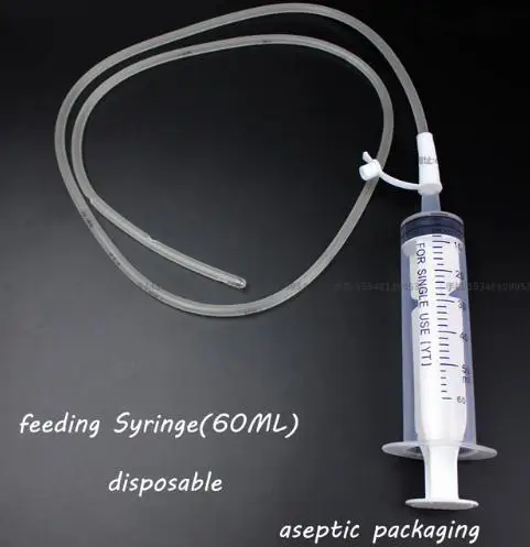 Medical liquid medcine feeding syringe 60ML medication tool with stomach tube disposable feeding tools for the patient