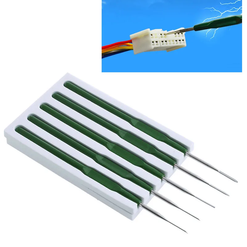 

New 5 Pcs/Set Car Wire Terminal Socket Pin Removal Dismount Tool Maintenance Titanium Alloy