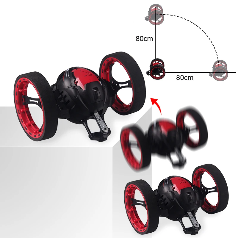 2,4G RC автомобиль с прыжками светодиодный светильник музыка автоматическая балансировка вертикально ходьба дистанционное управление робот автомобиль игрушки подарки для детей