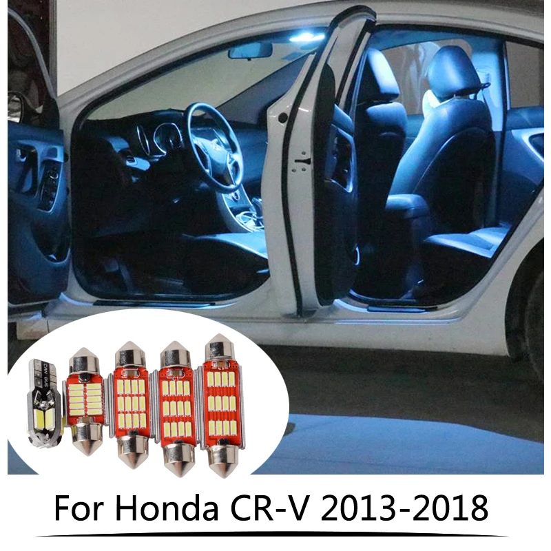 

6X White Ice Blue Canbus LED Lamp Car Bulbs Kit For Honda C-RV CRV 4 4th 2012 2013 2014 2015 2016 2017 2018 Reading Trunk Light